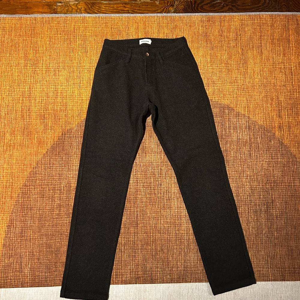 Taylor Stitch Black Wool Pants